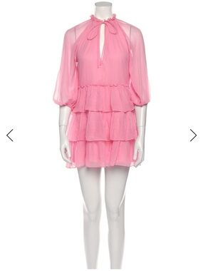 Alice + Olivia Pink Tiered Mini Dress